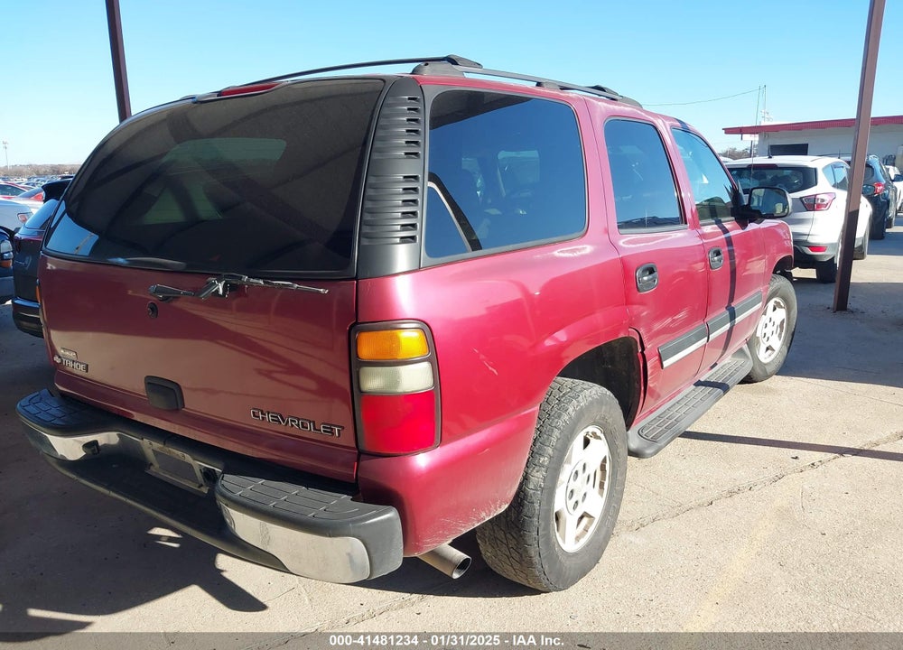 2005 CHEVROLET TAHOE LS VIN: 1GNEC13T25R101835
