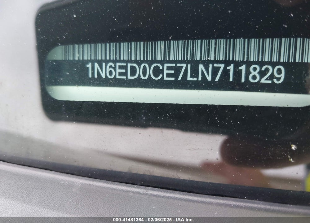 2020 NISSAN FRONTIER VIN: 1N6ED0CE7LN711829