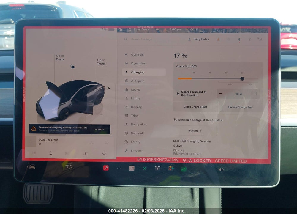 2022 TESLA MODEL 3 LONG RANGE DUAL MOTOR ALL-WHEEL DRIVE VIN: 5YJ3E1EBXNF241149