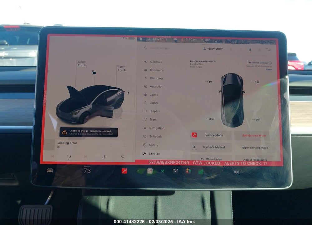 2022 TESLA MODEL 3 LONG RANGE DUAL MOTOR ALL-WHEEL DRIVE VIN: 5YJ3E1EBXNF241149