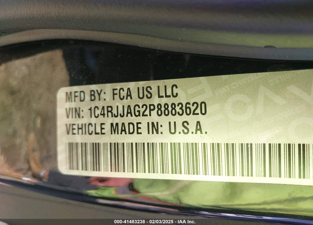 2023 JEEP GRAND CHEROKEE VIN: 1C4RJJAG2P8883620
