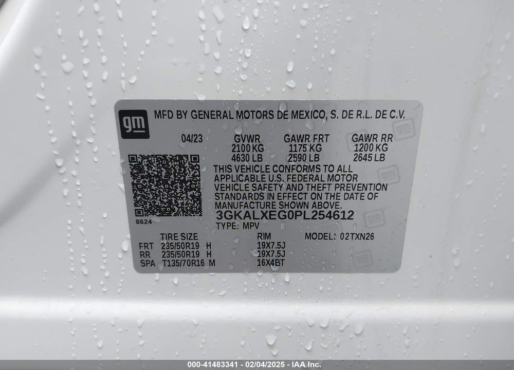 2023 GMC TERRAIN AWD DENALI VIN: 3GKALXEG0PL254612