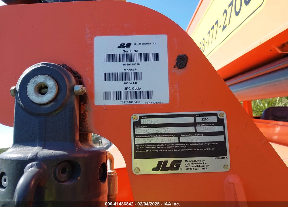 2023 JLG SKYTRAK 10054 TELEHANDLER VIN: 0160118338