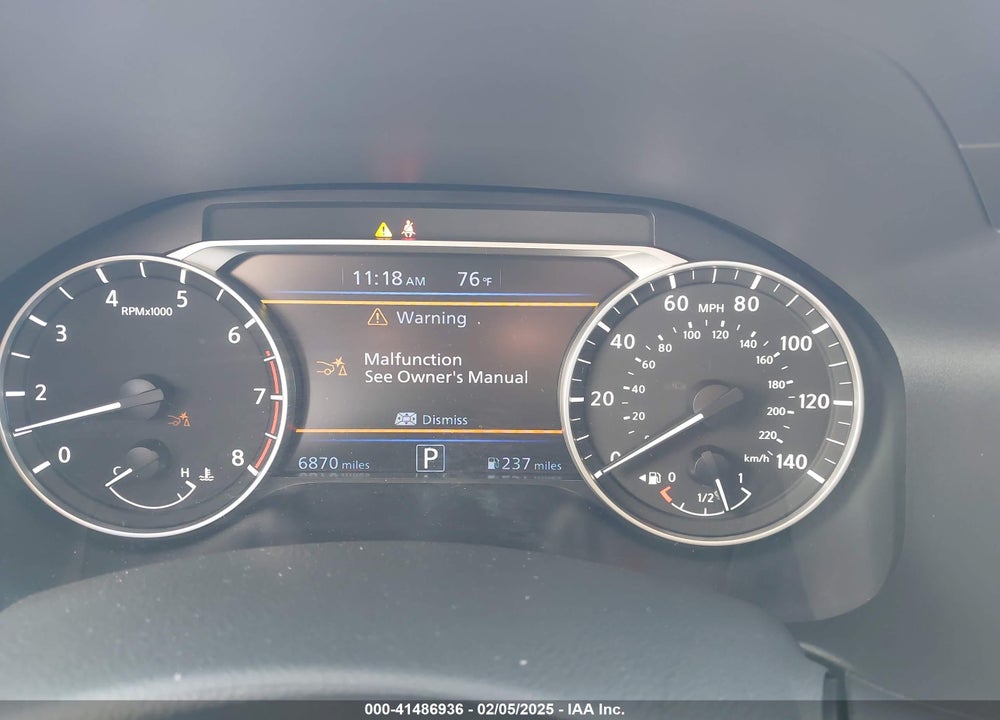 2025 NISSAN ALTIMA SV FWD VIN: 1N4BL4DVXSN310486