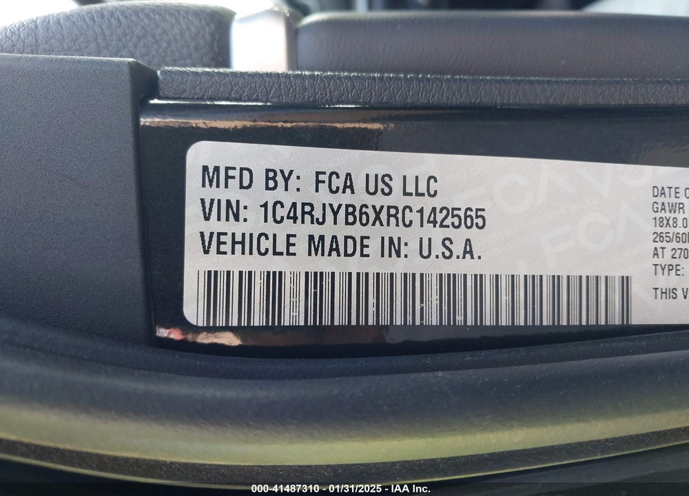 2024 JEEP GRAND CHEROKEE 4XE VIN: 1C4RJYB6XRC142565