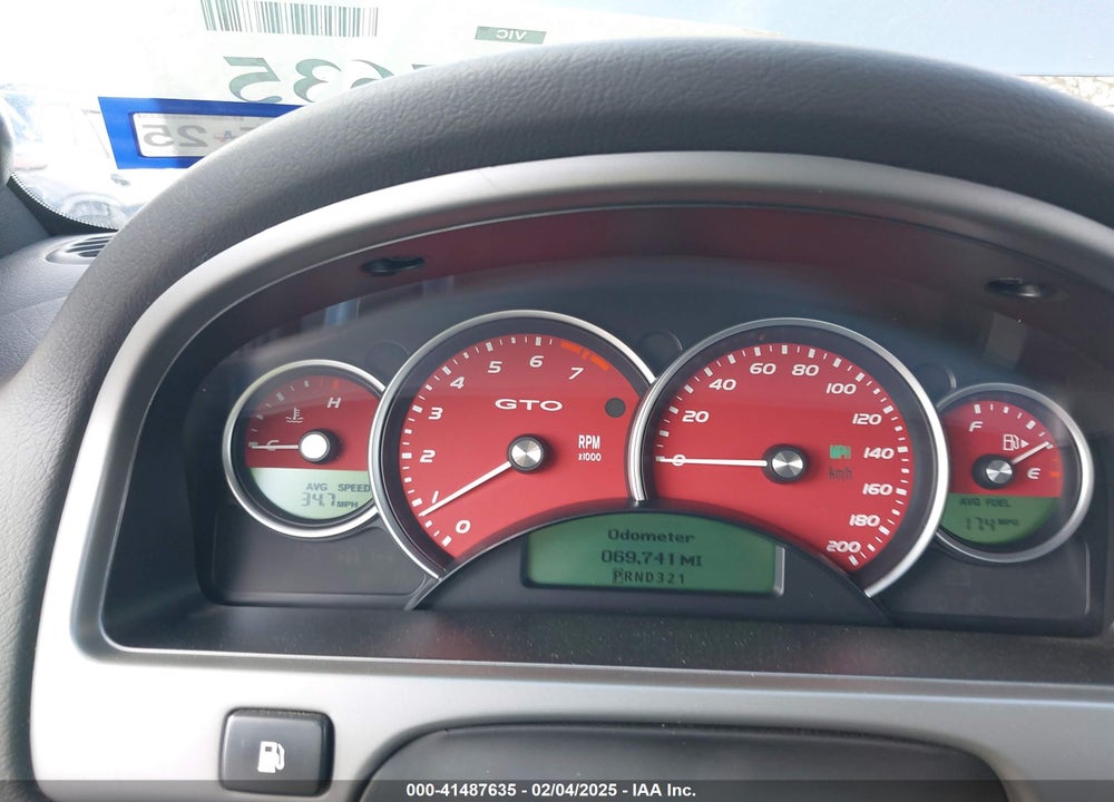 2006 PONTIAC GTO VIN: 6G2VX12UX6L561098