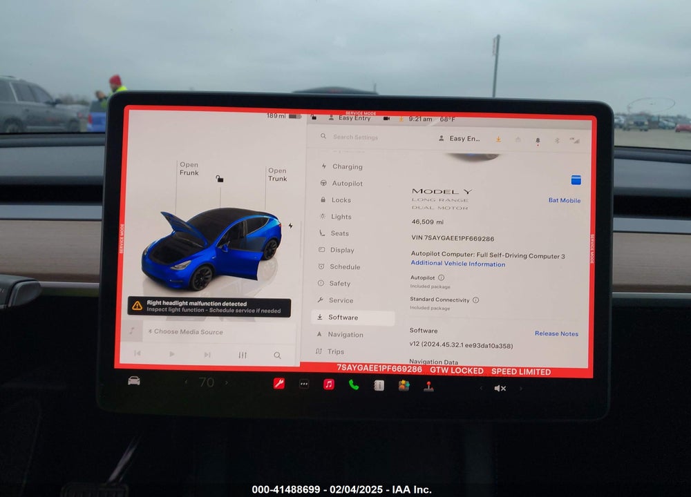 2023 TESLA MODEL Y AWD/LONG RANGE DUAL MOTOR ALL-WHEEL DRIVE VIN: 7SAYGAEE1PF669286