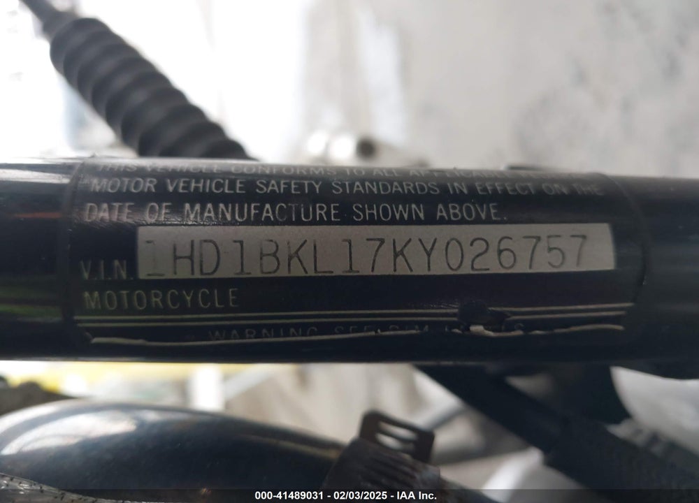 1989 HARLEY-DAVIDSON FXST CUSTOM VIN: 1HD1BKL17KY026757