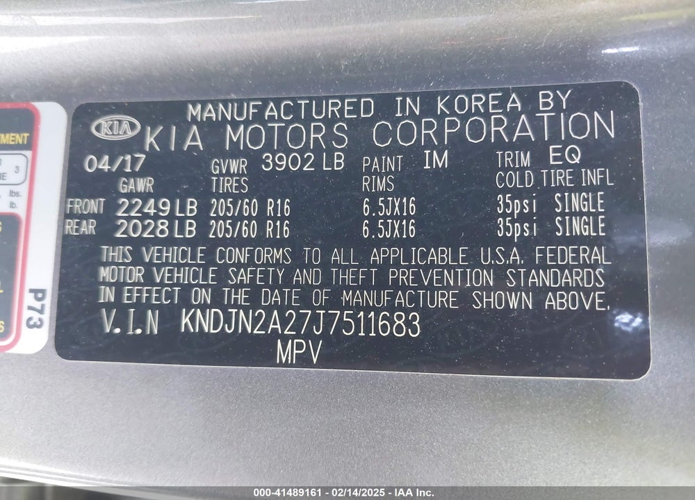2018 KIA SOUL VIN: KNDJN2A27J7511683