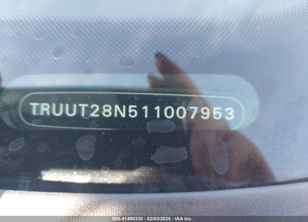 2001 AUDI TT VIN: TRUUT28N511007953