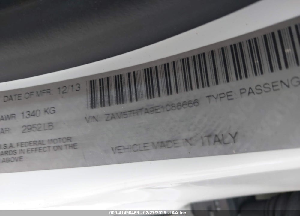 2014 MASERATI GHIBLI S Q4 VIN: ZAM57RTA9E1088666