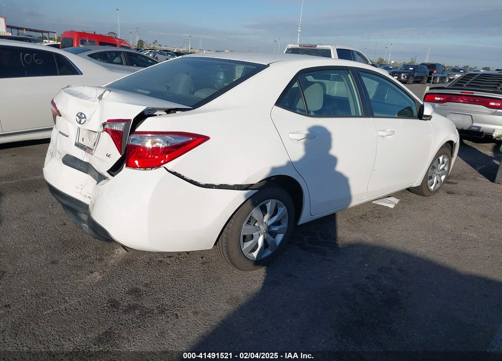 2016 TOYOTA COROLLA VIN: 5YFBURHE6GP497928