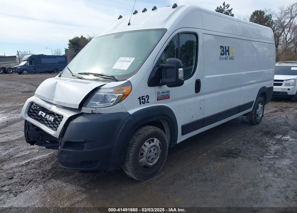 2019 RAM PROMASTER 2500 HIGH ROOF 159 WB VIN: 3C6TRVDG4KE545692