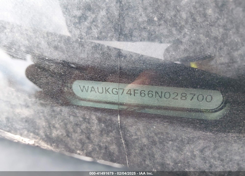 2006 AUDI A6 VIN: WAUKG74F66N028700