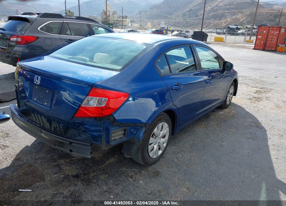 2012 HONDA CIVIC LX VIN: 19XFB2F52CE361485