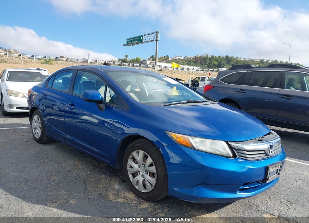 2012 HONDA CIVIC LX VIN: 19XFB2F52CE361485