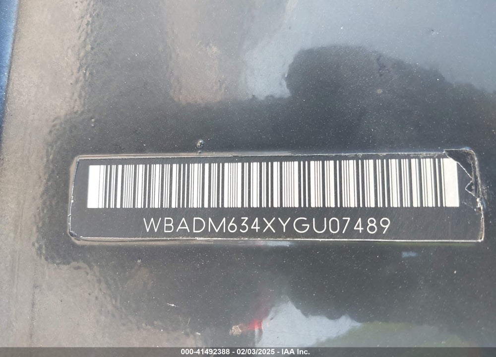 2000 BMW 528IA VIN: WBADM634XYGU07489