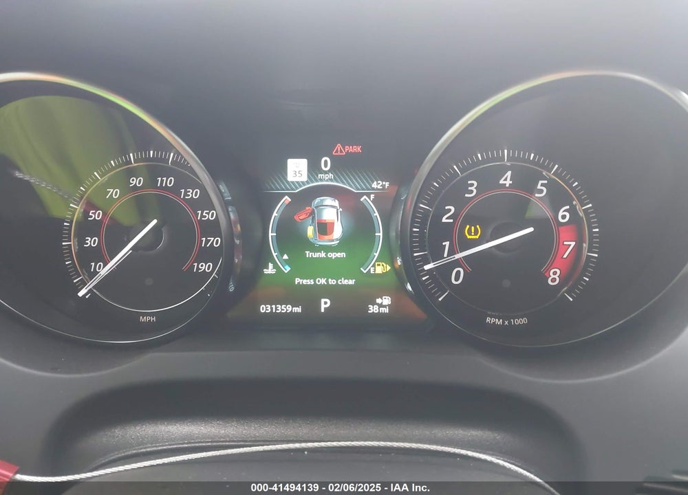 2020 JAGUAR F-TYPE CHECKERED FLAG RWD AUTOMATIC/P300 RWD AUTOMATIC VIN: SAJDD1GX8LCK63775
