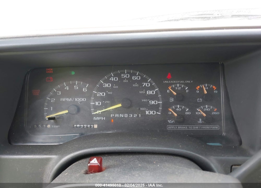 1997 CHEVROLET C1500 FLEETSIDE VIN: 2GCEC19RXV1163187