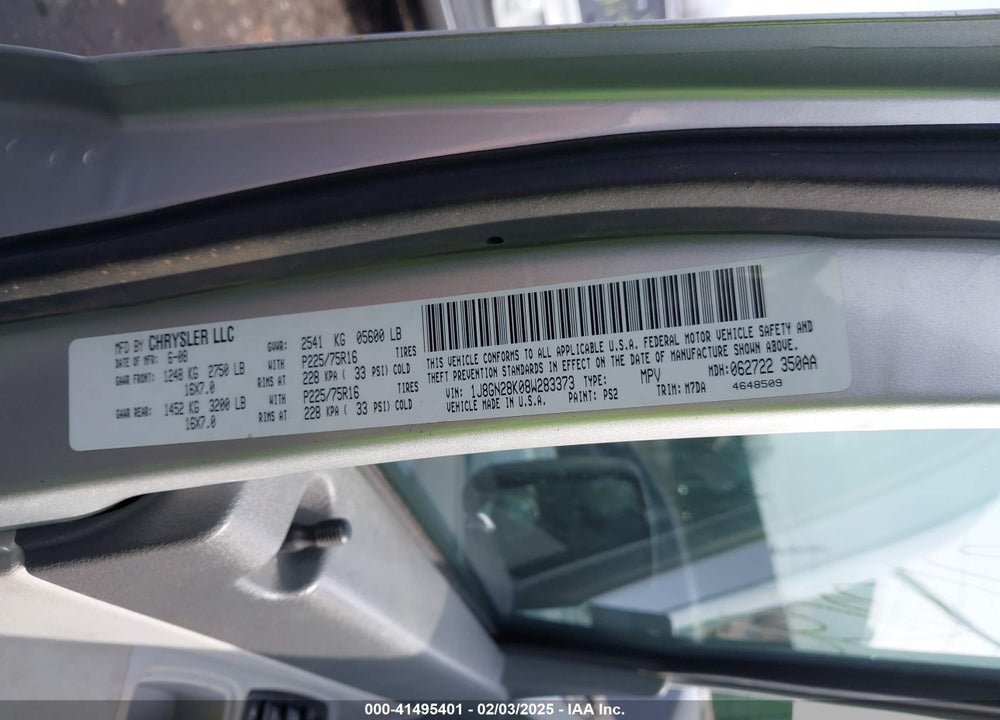 2008 JEEP LIBERTY VIN: 1J8GN28K08W283373