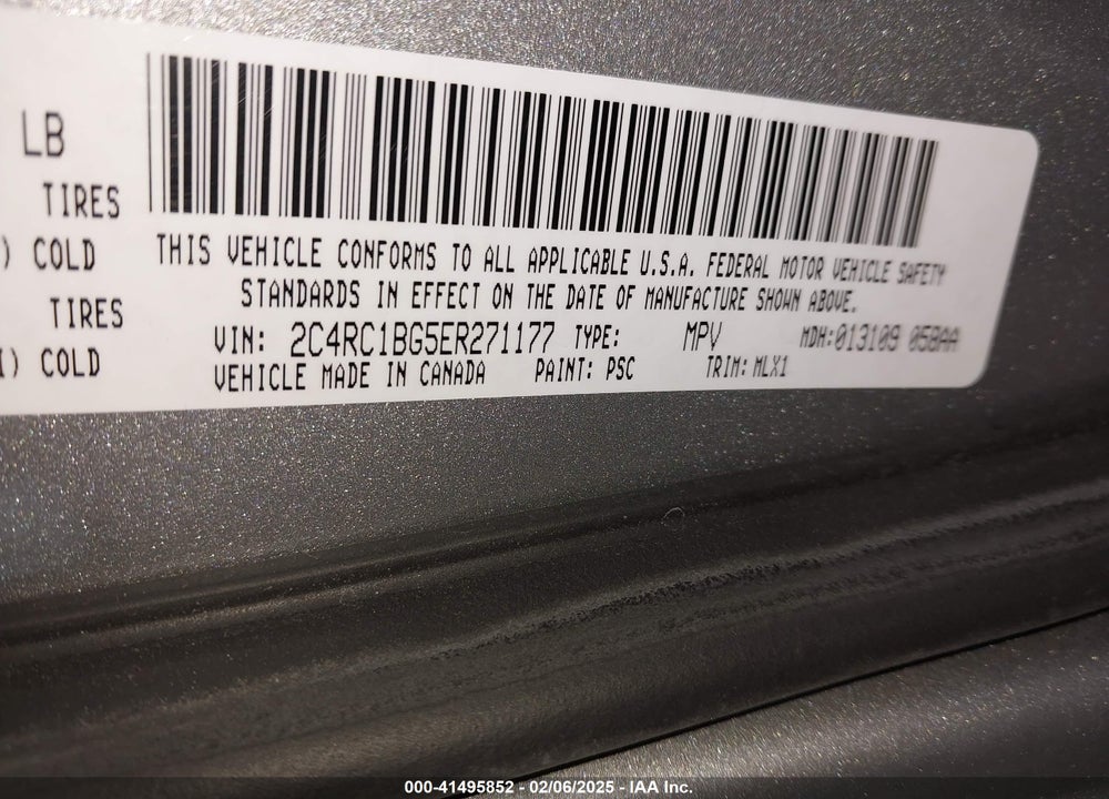 2014 CHRYSLER TOWN & COUNTRY TOURING VIN: 2C4RC1BG5ER271177