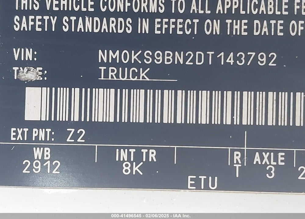 2013 FORD TRANSIT CONNECT XLT VIN: NM0KS9BN2DT143792
