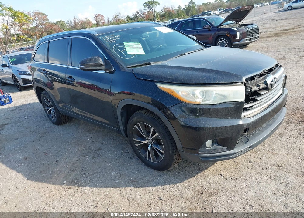 2016 TOYOTA HIGHLANDER XLE V6 VIN: 5TDKKRFH5GS500814