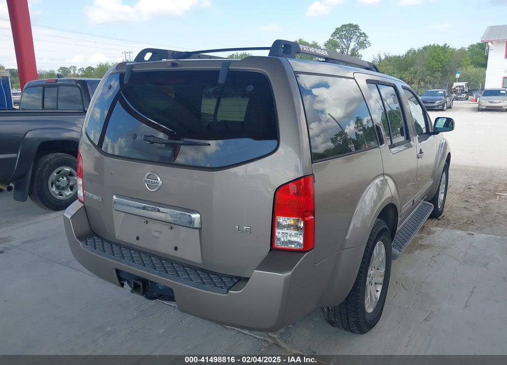 2007 NISSAN PATHFINDER LE VIN: 5N1AR18U77C620100