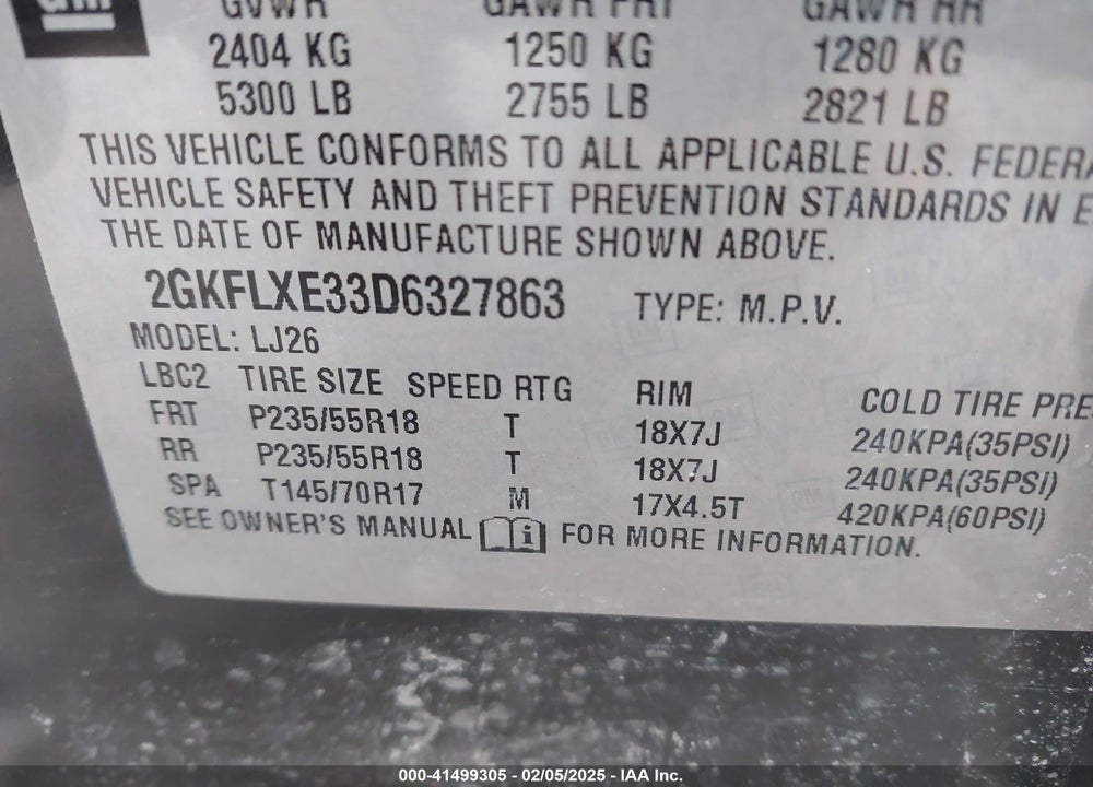 2013 GMC TERRAIN SLT-2 VIN: 2GKFLXE33D6327863