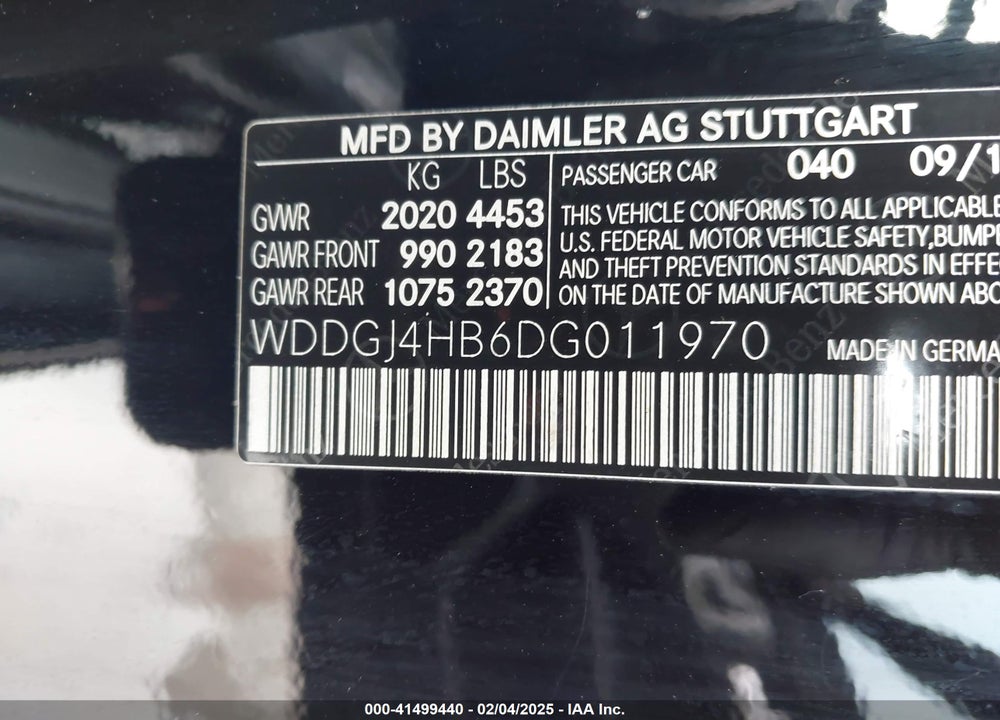 2013 MERCEDES-BENZ C VIN: WDDGJ4HB6DG011970
