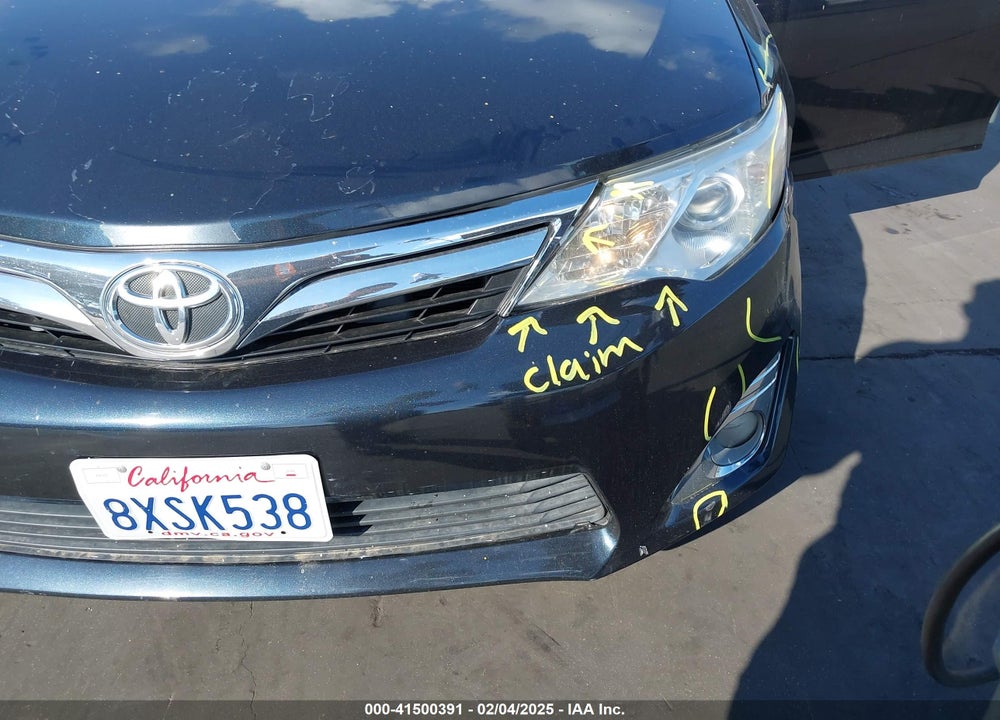 2012 TOYOTA CAMRY XLE V6 VIN: 4T1BK1FK9CU517324