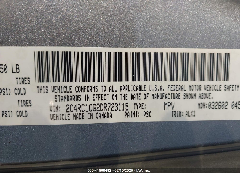 2013 CHRYSLER TOWN & COUNTRY TOURING-L VIN: 2C4RC1CG2DR723115