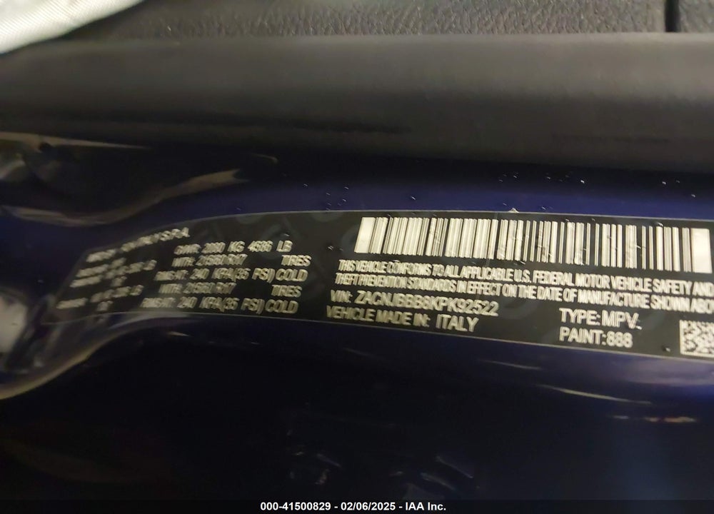 2019 JEEP RENEGADE ALTITUDE 4X4 VIN: ZACNJBBB8KPK92522
