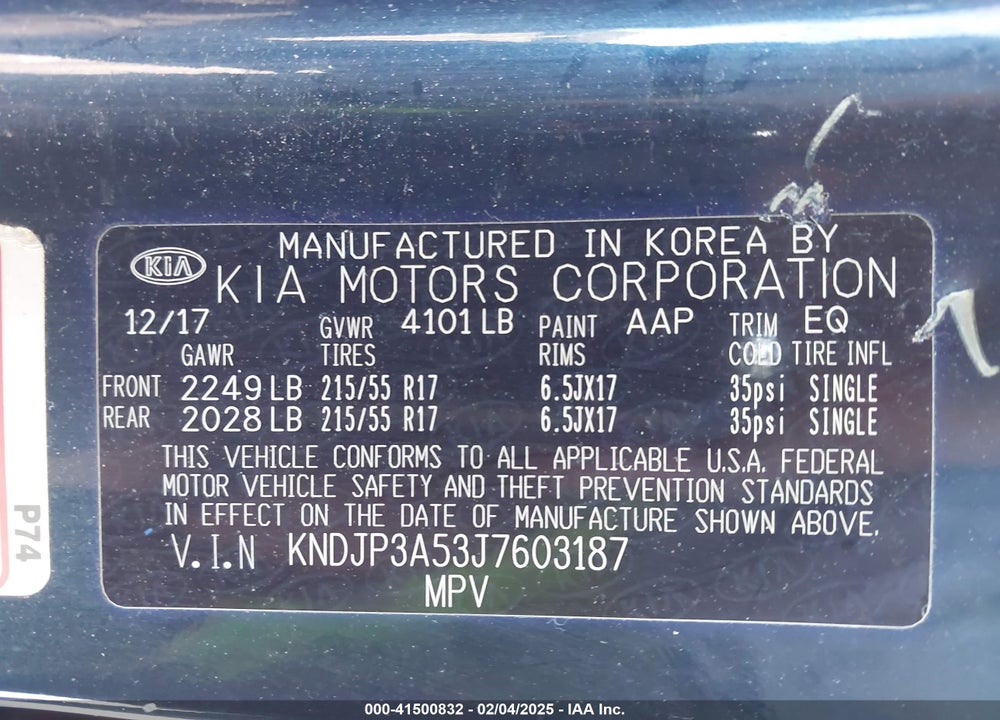 2018 KIA SOUL VIN: KNDJP3A53J7603187