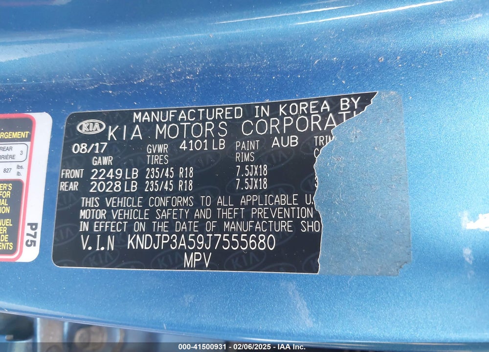 2018 KIA SOUL VIN: KNDJP3A59J7555680