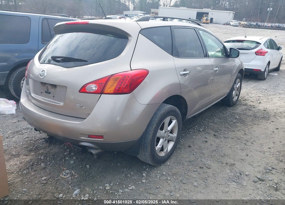 2009 NISSAN MURANO SL VIN: JN8AZ18U09W027690
