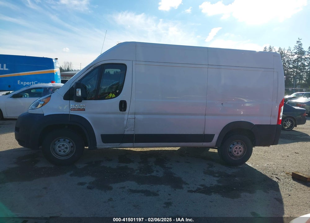 2019 RAM PROMASTER 1500 HIGH ROOF 136 WB VIN: 3C6TRVBG5KE562407