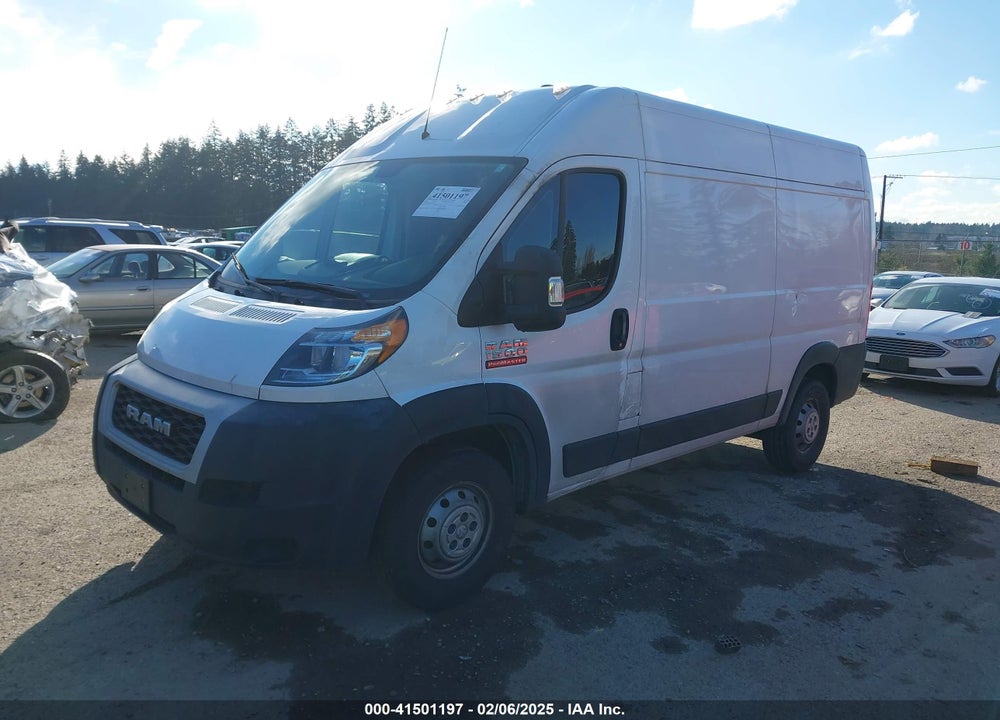 2019 RAM PROMASTER 1500 HIGH ROOF 136 WB VIN: 3C6TRVBG5KE562407