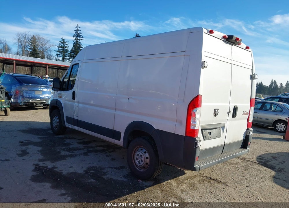 2019 RAM PROMASTER 1500 HIGH ROOF 136 WB VIN: 3C6TRVBG5KE562407