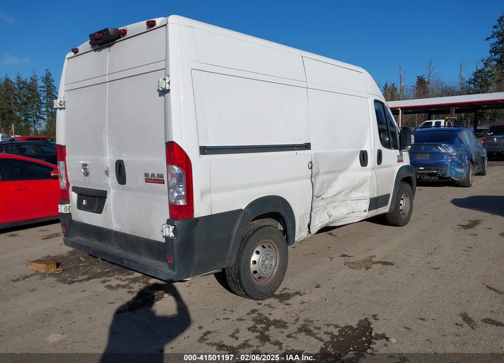 2019 RAM PROMASTER 1500 HIGH ROOF 136 WB VIN: 3C6TRVBG5KE562407