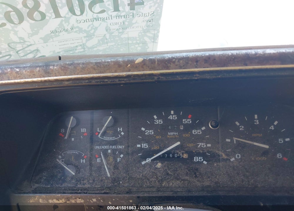 1989 FORD RANGER SUPER CAB VIN: 1FTCR15T6KPA90308