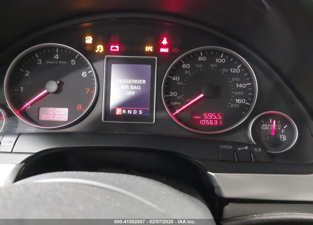 2005 AUDI A4 2.0T VIN: WAUDF98EX5A541866
