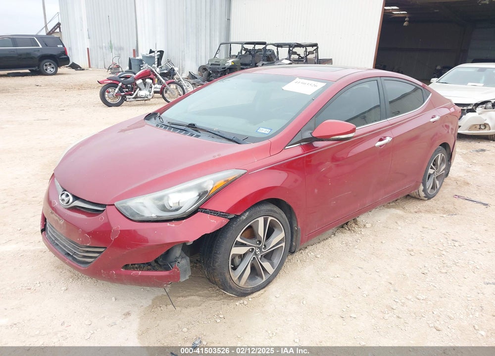 2014 HYUNDAI ELANTRA LIMITED VIN: 5NPDH4AE7EH489034
