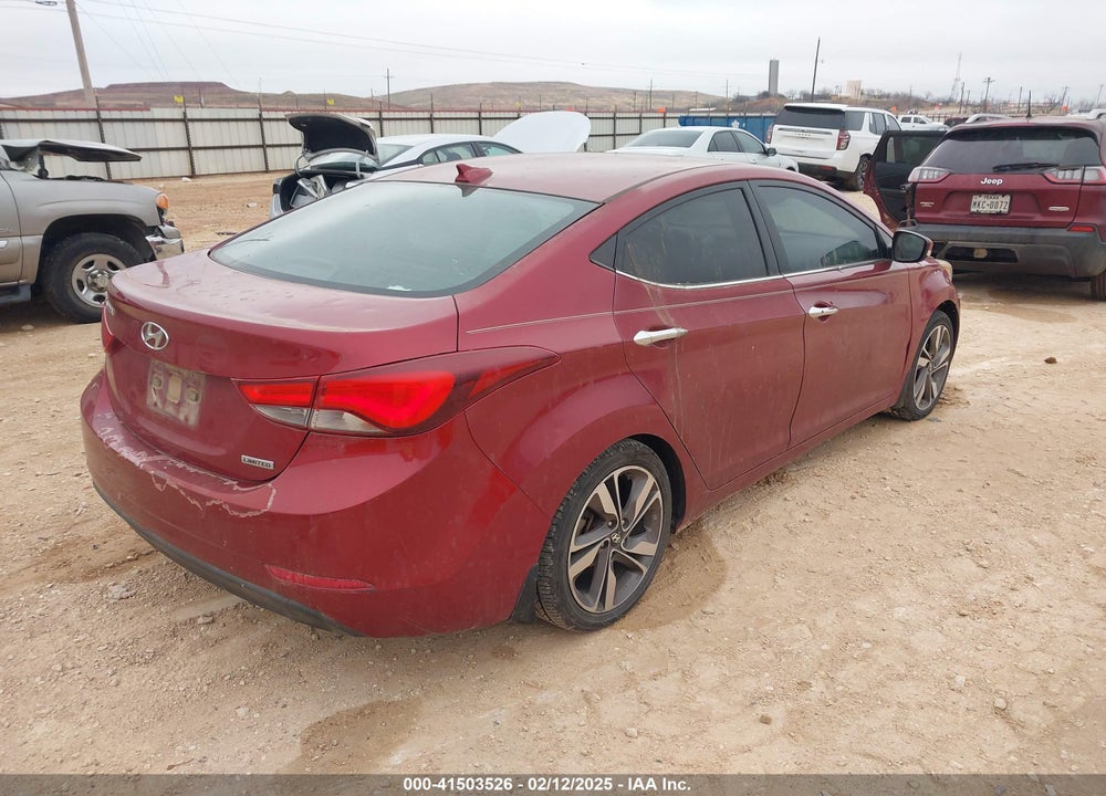 2014 HYUNDAI ELANTRA LIMITED VIN: 5NPDH4AE7EH489034