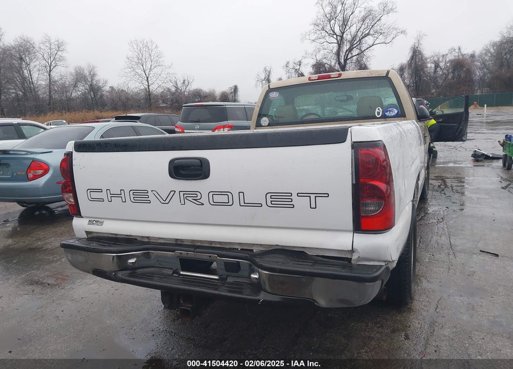 2006 CHEVROLET SILVERADO 1500 WORK TRUCK VIN: 1GCEC14VX6E115841