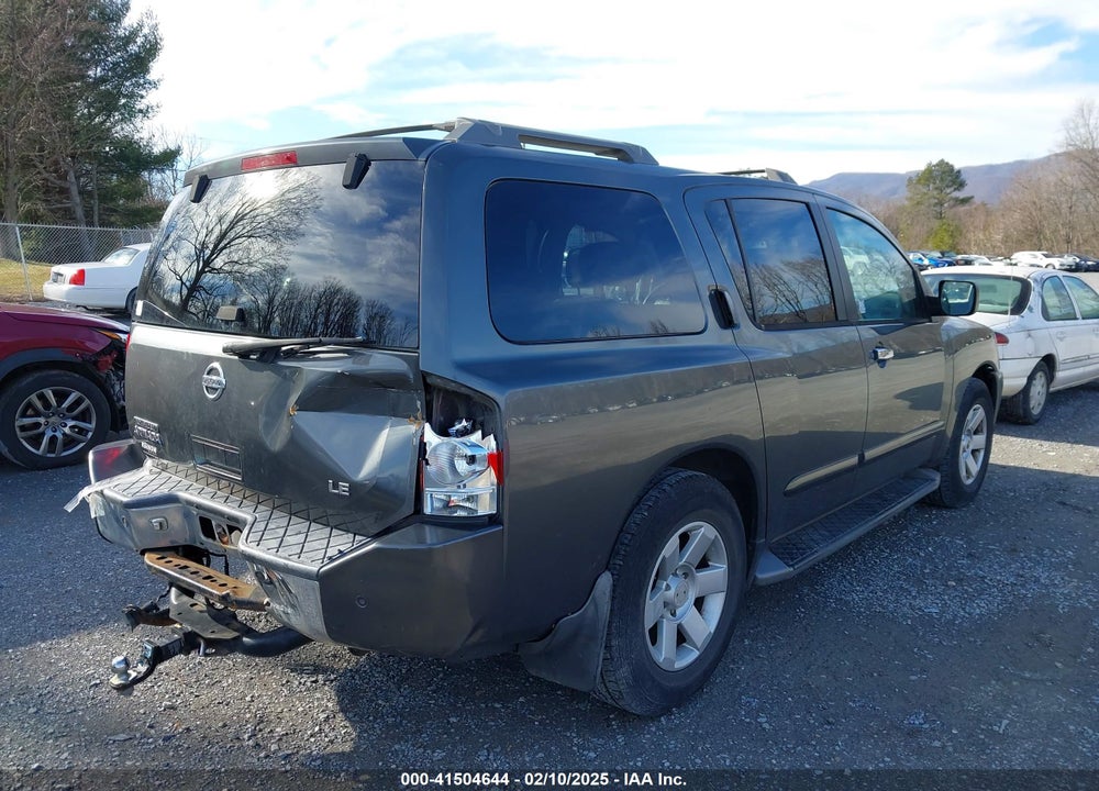 2004 NISSAN PATHFINDER ARMADA LE VIN: 5N1AA08A94N706676