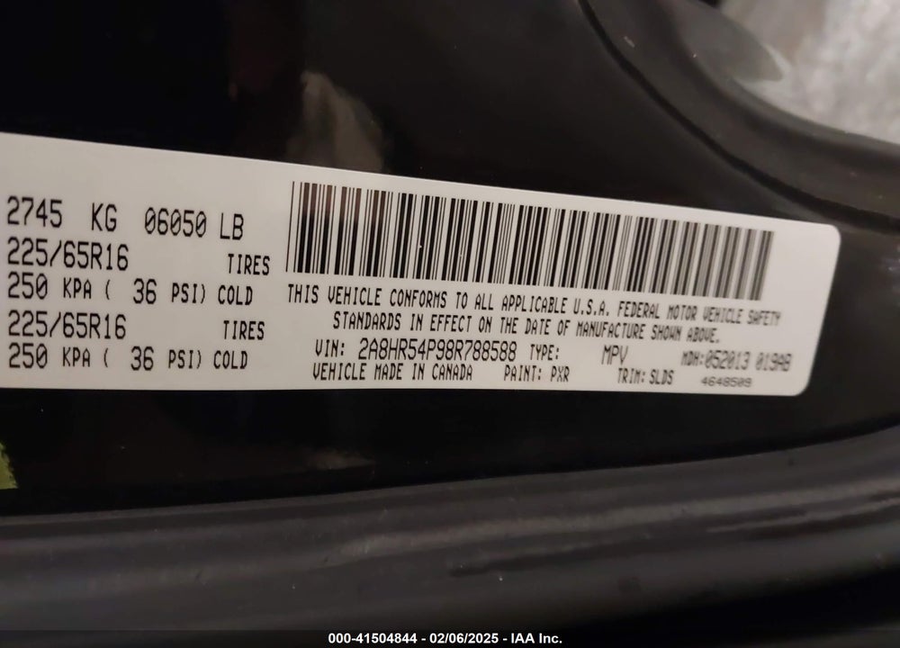 2008 CHRYSLER TOWN & COUNTRY TOURING VIN: 2A8HR54P98R788588