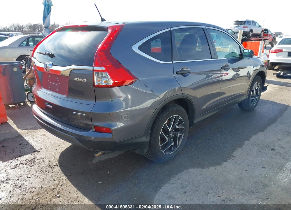 2016 HONDA CR-V SE VIN: 5J6RM4H47GL103493