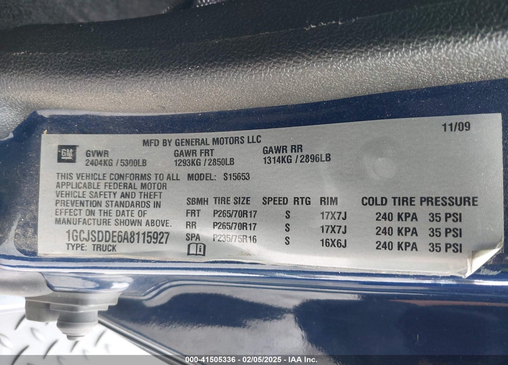 2010 CHEVROLET COLORADO 2LT VIN: 1GCJSDDE6A8115927