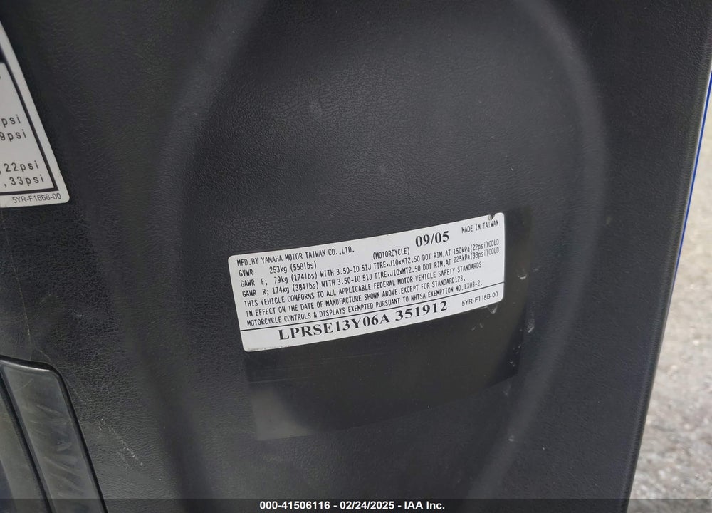 2006 YAMAHA YJ125 VIN: LPRSE13Y06A351912